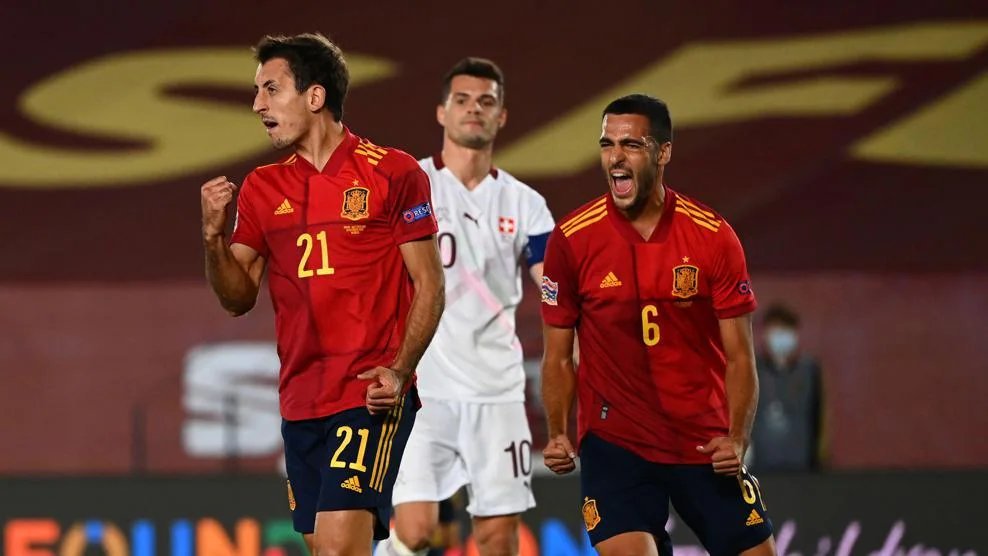 España celebra ante Suiza